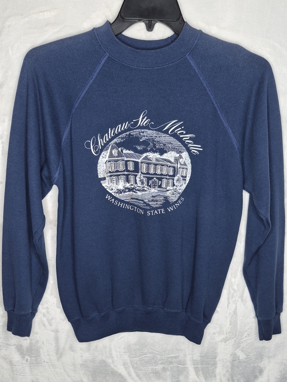 Vtg 90s Chateau Ste. Michelle Winery Raglan Crewneck Sweatshirt M